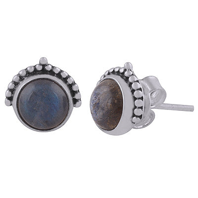 925 Sterling Silver Labradorite Stud Earrings - R6100544-5