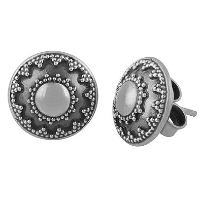 925 Sterling Silver Plain Studs Earrings - R6200151-1