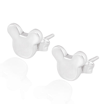 Gorgeous Micky Mouse Shaped Plain 925 Sterling Solid Silver Silver Studs - R6200192-1