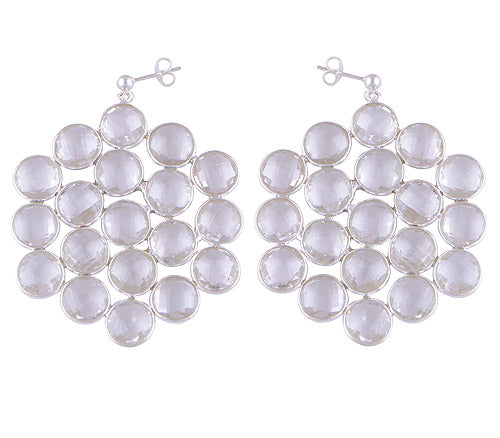 925 Sterling Silver Crystal Stud Earrings - R6500411-5