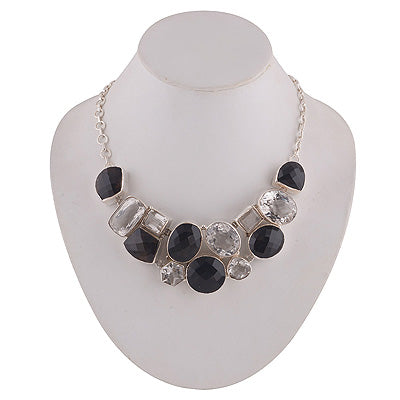 Magnificent Designed Smoky Topaz,Crystal Irregular Shape 925 Sterling Solid Silver Necklace - main product photo (R6800005-2)