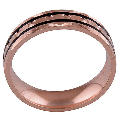 Rose Gold Plated Plain 925 Sterling Silver Ring - R7006-27