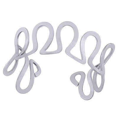 Modern Uniquely Designed 925 Sterling Solid Silver Bangle - R7100000-38