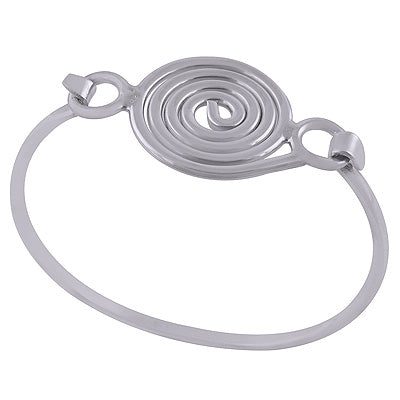 Gorgeous Wire Wrapped on 925 Sterling Solid Silver Bangle - R7100011-17