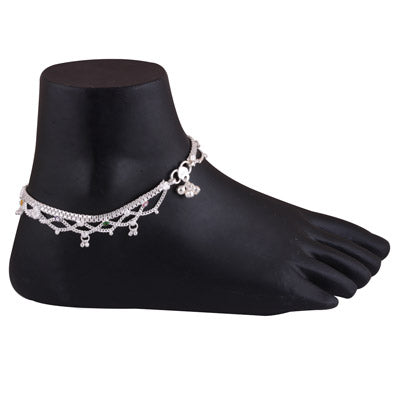 925 STERLING SILVER PLAIN ANKLET - R7600020-79