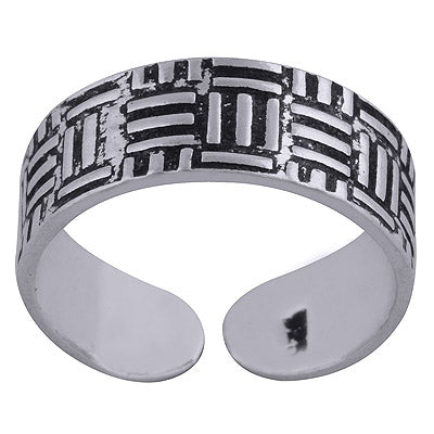 925 STERLING SILVER PLAIN TOE RING - R7800057-2