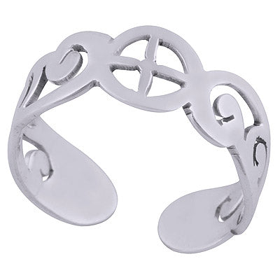 925 STERLING SILVER PLAIN TOE RING - main product photo (R7800142-1)