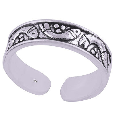 925 STERLING SILVER PLAIN TOE RING - R7800159-1