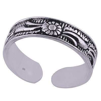 925 STERLING SILVER PLAIN TOE RING - R7800163-1