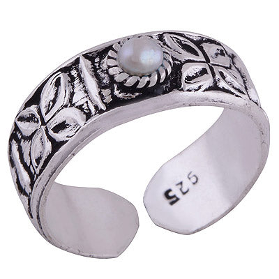 925 STERLING SILVER PEARL TOE RING - R8000039-6