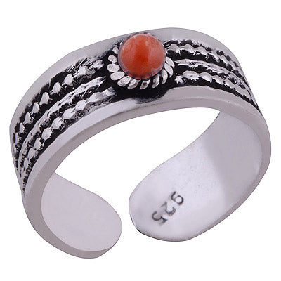 925 STERLING SILVER CORAL TOE RING - R8000041-5