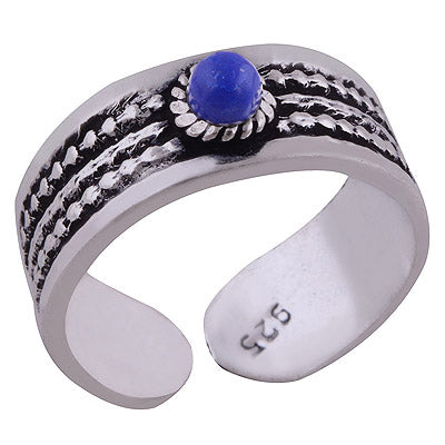 925 STERLING SILVER LAPIS TOE RING - R8000041-7