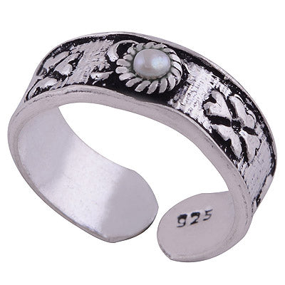 925 STERLING SILVER PEARL TOE RING - R8000047-3