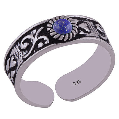 925 STERLING SILVER LAPIS TOE RING - R8000054-4