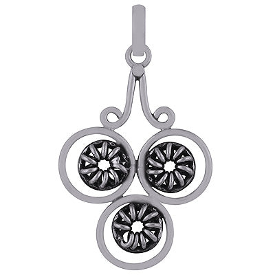 Beautifully Designed Unique Plain 925 Sterling Solid Silver Pendant - R8400001-492