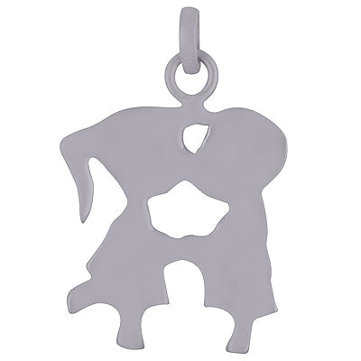 Couple Beautiful Minimal Plain 925 Sterling Solid Silver Pendant - R8400001-494
