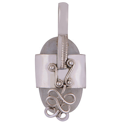 Alluring Silver Work on Gemstone Rainbow Moonstone Oval Shape 925 Sterling Solid Silver Pendant - R8400008-12