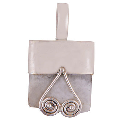 Gorgeous HandWork on Gemstone Rainbow Moonstone Square Shape 925 Sterling Solid Silver Pendant - R8400008-13