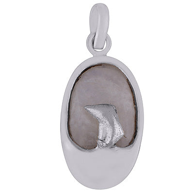 Beautiful Handwork On Gemstone Rainbow Moonstone Pear Shape 925 Sterling Solid Silver Pendant - R8400008-22