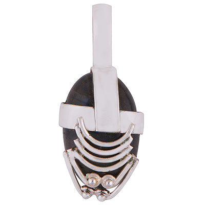 Stunning Silver Work on Gemstone Labradorite Pear Shape 925 Sterling Solid Silver Pendant - R8400008-23