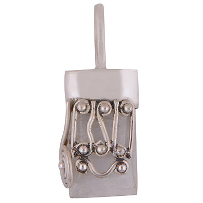 Stunning Silver Work on Gemstone Rainbow Moonstone Rectangle Shape 925 Sterling Solid Silver Pendant - R8400008-7