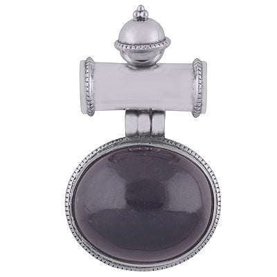Stunning Handwork Around Amethyst Oval Shape 925 Sterling Solid Silver Pendant - R8400009-13