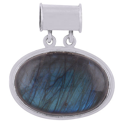 Beautiful Handwork Around Labradorite Oval Shape 925 Sterling Solid Silver Pendant - R8400009-7