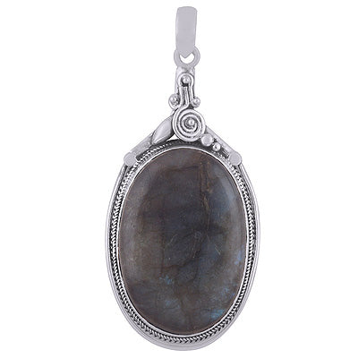Beautiful Handwork Around Labradorite Pear Shape 925 Sterling Solid Silver Pendant - R8400010-6
