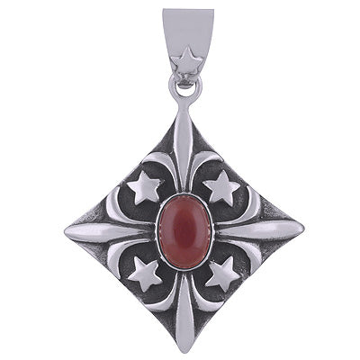 Gorgeous Handwork Around Carnelian Oval Shape 925 Sterling Solid Silver Pendant - R8400010-7