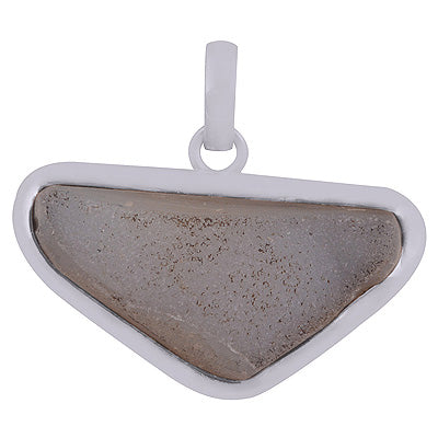 Stunning Gemstone Window Druzy Fancy Shape 925 Sterling Solid Silver Pendant - R8400011-2