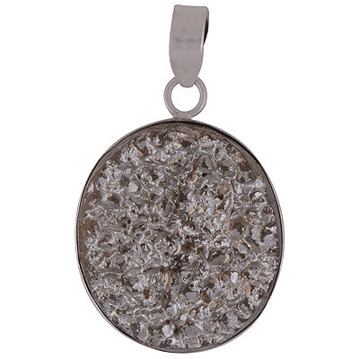 Gorgeous Gemstone Druzy Round Shape 925 Sterling Solid Silver Pendant - R8400011-26