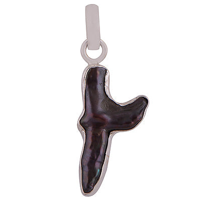 Beautiful Plain Silver work Around Shell Fancy Shape 925 Sterling Solid Silver Pendant - R8400012-22