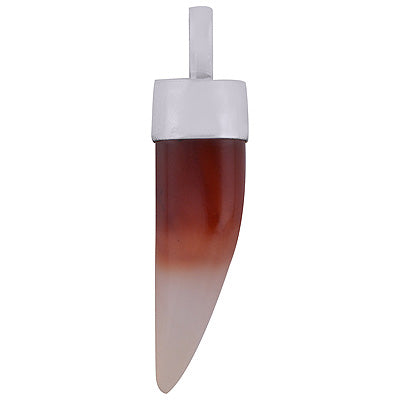 Stunning Plain Silver work Around Onyx Pencil Shape 925 Sterling Solid Silver Pendant - R8400012-23