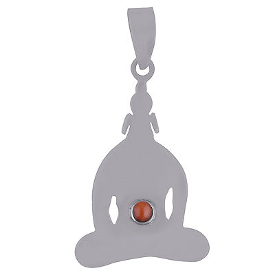 Stunning Calm Inspired Coral Round Shape 925 Sterling Solid Silver Pendant - R8400018-20