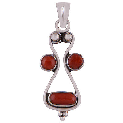 Stunning Uniquely Designed Coral Irregular Shape 925 Sterling Solid Silver Pendant - R8400020-12