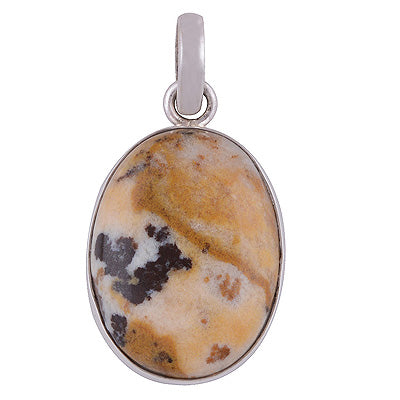 Stunning Gemstone Poppy Jasper Oval Shape 925 Sterling Solid Silver Pendant - R8400029-11