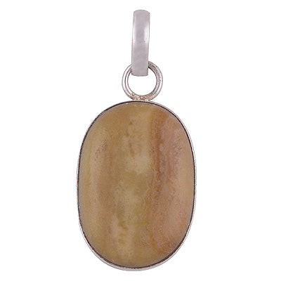 Bezel Seated Beautiful Gemstone Seraphinite Oval Shape 925 Sterling Solid Silver Pendant - R8400029-7
