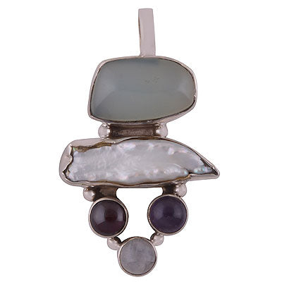 Amethyst,Garnet,Rainbow Moonstone,Aqua Chalcedony,Shell - R8400039-15