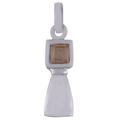 Elegant Design Around Lemon Topaz Square Shape 925 Sterling Solid Silver Pendant - R8400057-19