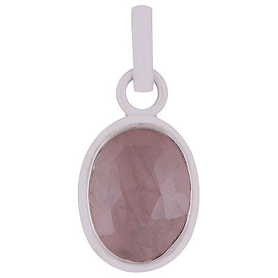 Gorgeous Shaped Gemstone Rose Quartz Oval Shape 925 Sterling Solid Silver Pendant - R8400057-38