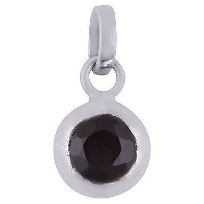 Beautiful Gemstone Garnet Round Shape 925 Sterling Solid Silver Pendant - R8400057-6