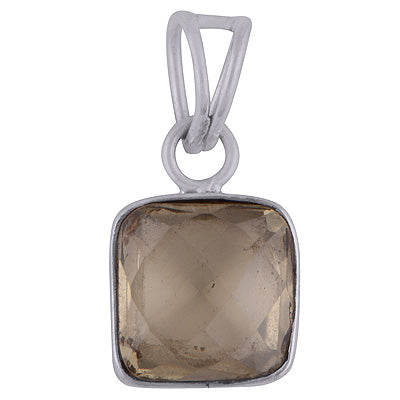 Beautiful Gemstone Lemon Topaz Square Shape 925 Sterling Solid Silver Pendant - R8400060-4