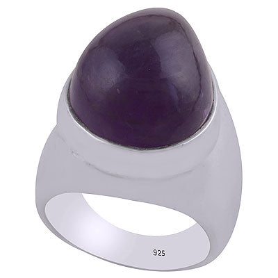 Gorgeous Shaped Gemstone Amethyst Pear Shape 925 Sterling Solid Silver Ring - R8900006-5