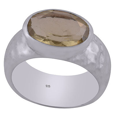 Gorgeous Seated Gemstone Lemon Topaz Oval Shape 925 Sterling Solid Silver Ring - R8900020-7