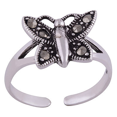 925 STERLING SILVER MARCASITE TOE RING - R9400011-55