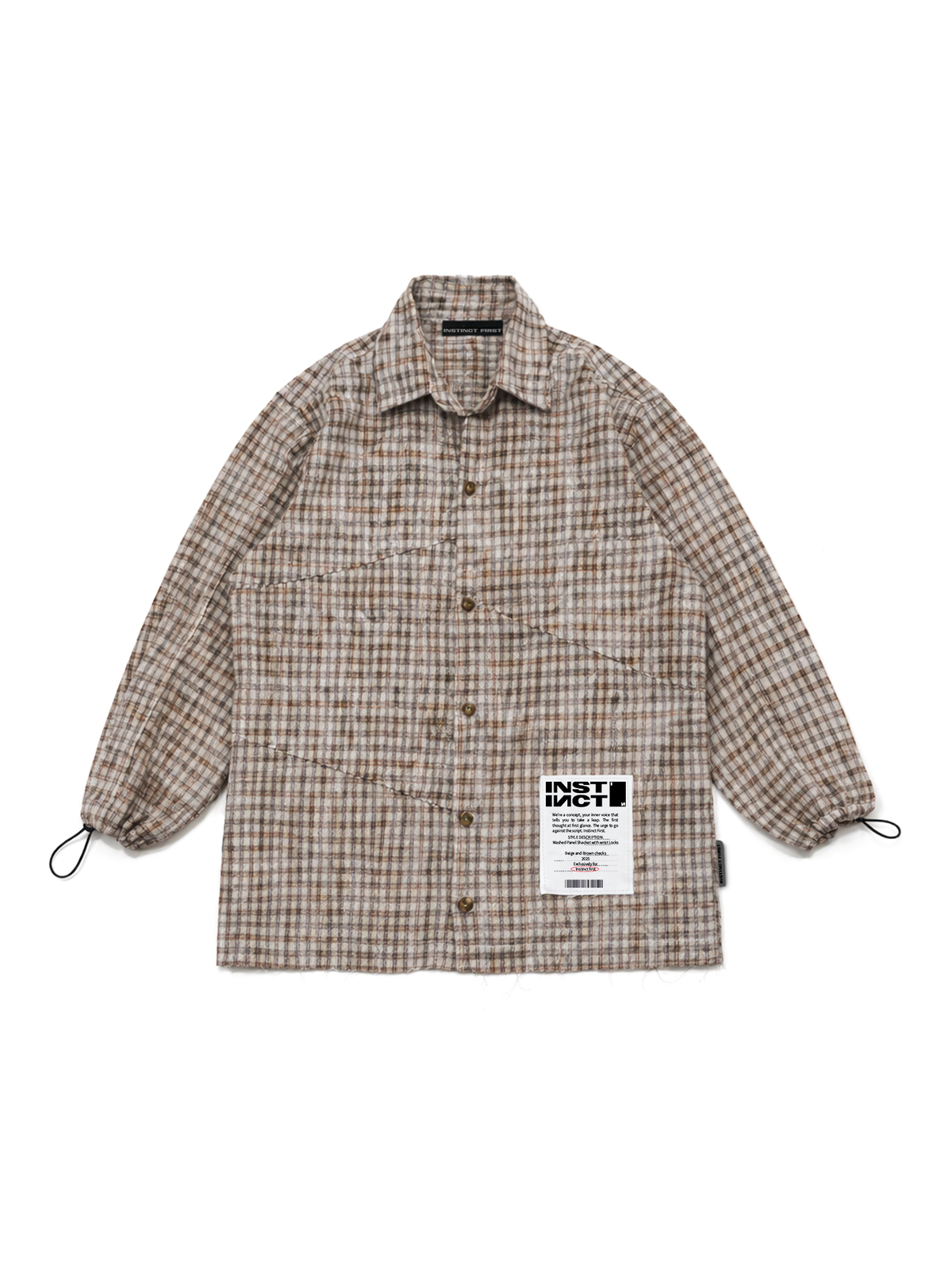 Raw Panel  Shirt - (Brown) by Instinct First