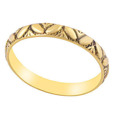 Gorgeous Petal Pattern Around Plain Solid Brass Ring - main product photo (RB30100187-1)