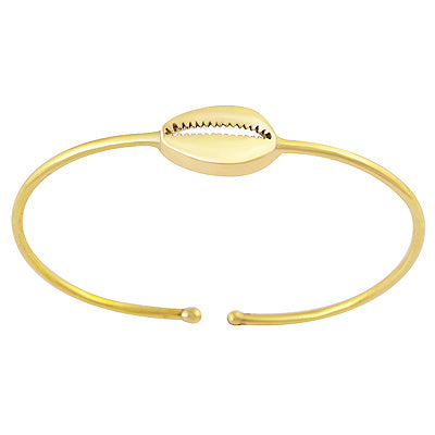 Gorgeous Cowrie Shell Inspired Design Plain Solid Brass Bangle - main product photo (RB30450111-1)