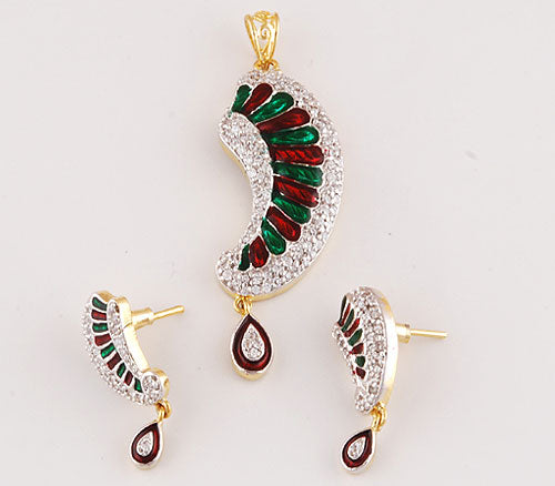 15.6gram Enamel, White Cubic Zirconia Fashion Jewellery Sets - RB30520000-19
