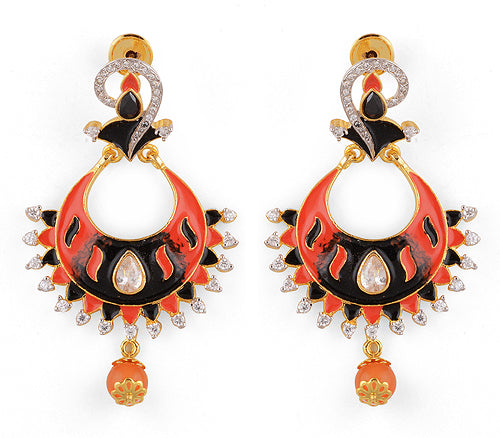 20.7gram White Cubic Zirconia, Carnelian Fashion Earrings - RB30560014-4
